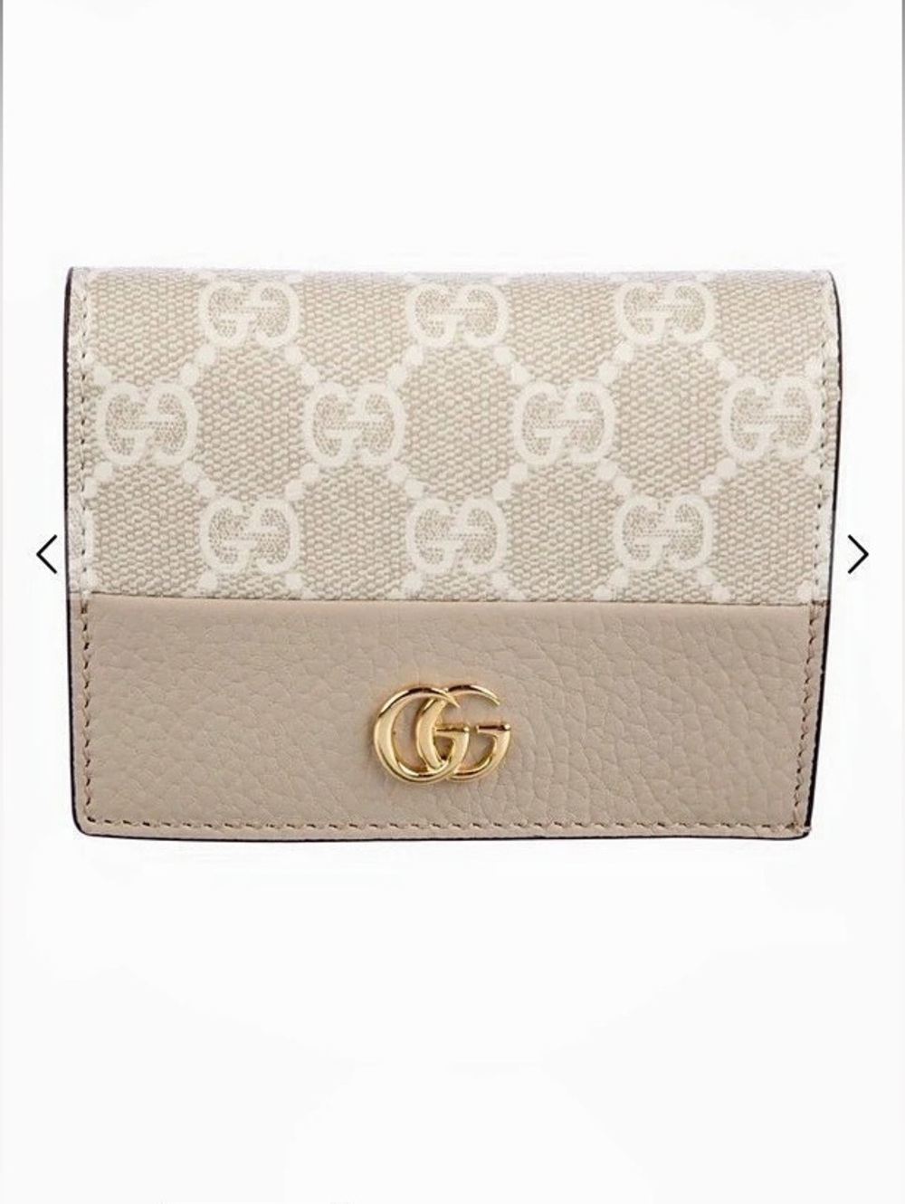 Gucci GG Supreme Ophidia / Compact Wallet Beige & White
